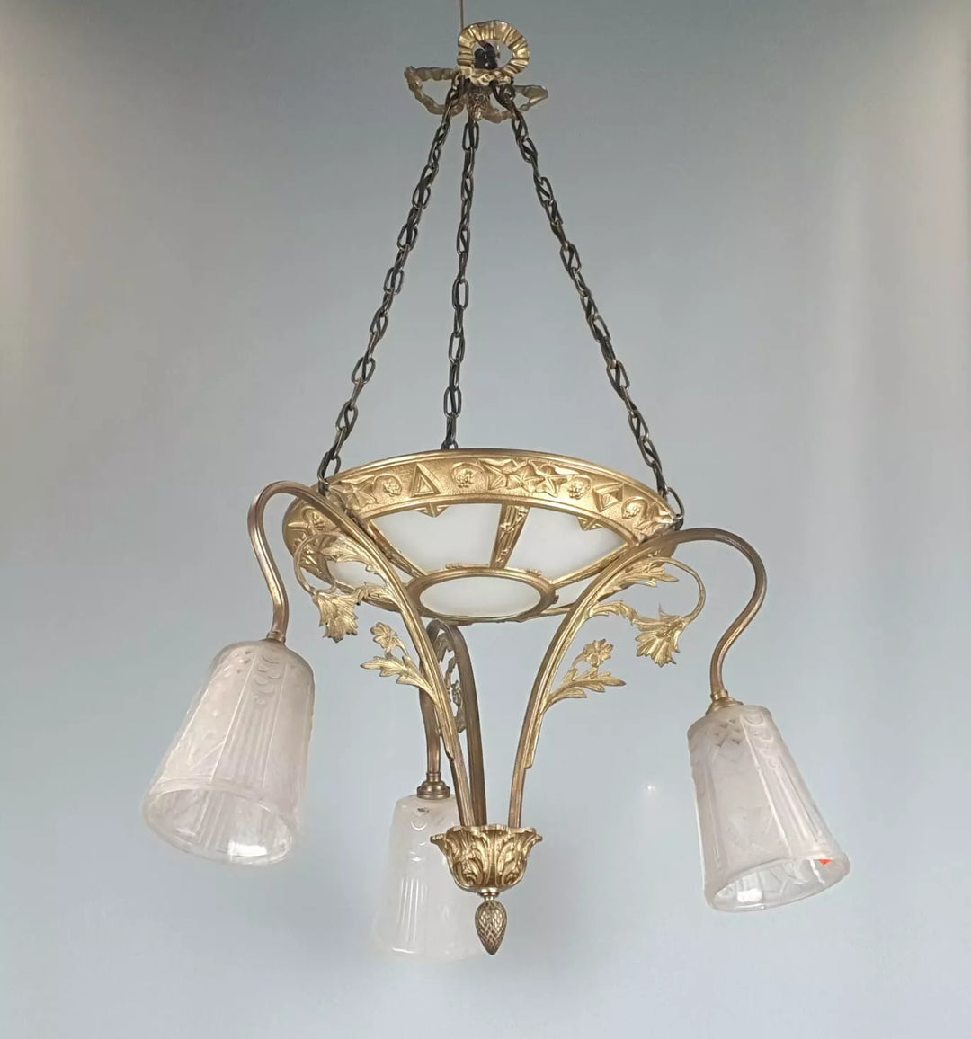 ミューラー兄弟 金メッキブロンズ製シャンデリア