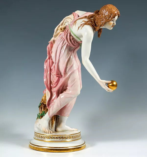 ✤1924年以前・マイセン(Meissen)フィギュリン✤『ヤギと少女』 アンティーク マイセン(meissen)人形・フィギュリン 作品集