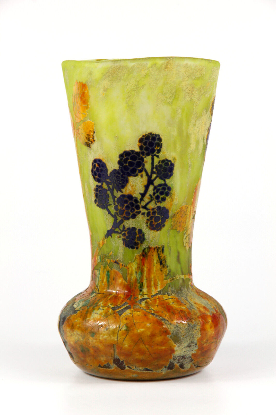 ドーム兄弟（ドームナンシー）ブラックベリーが描かれた花瓶 アール