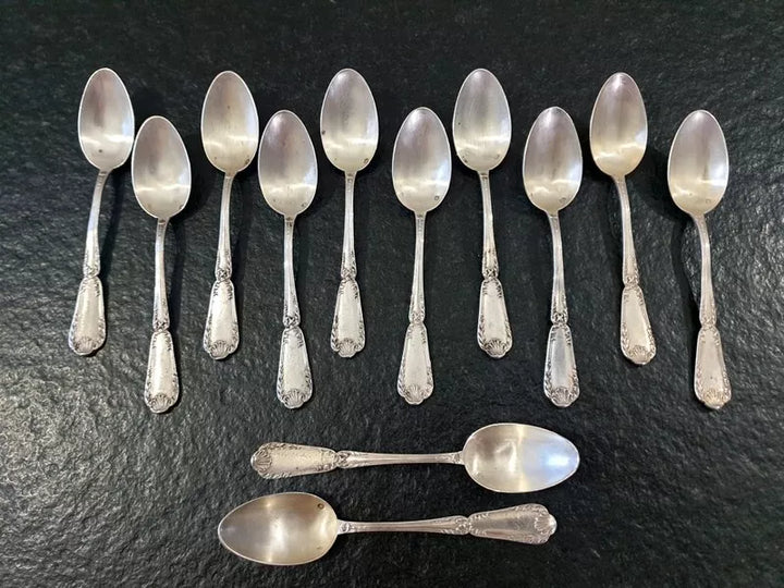 ピュイフォルカ 純銀ティースプーン 12本セット ポンパドールモデル（Sサイズ）
