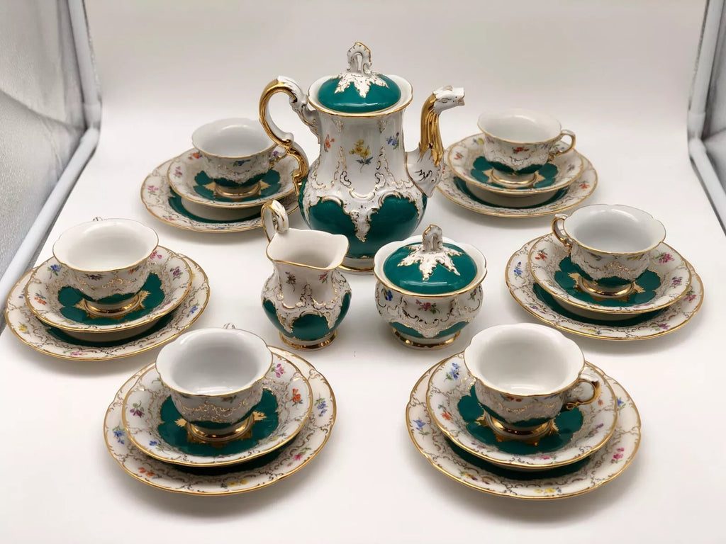 マイセン食器/カップ（セットシリーズ） Bフォーム ロシアングリーンと