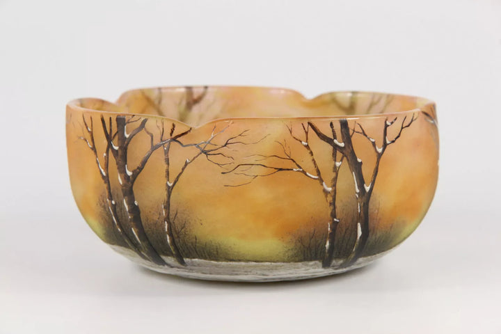 ドーム兄弟（ドームナンシー）冬景色が描かれた小鉢