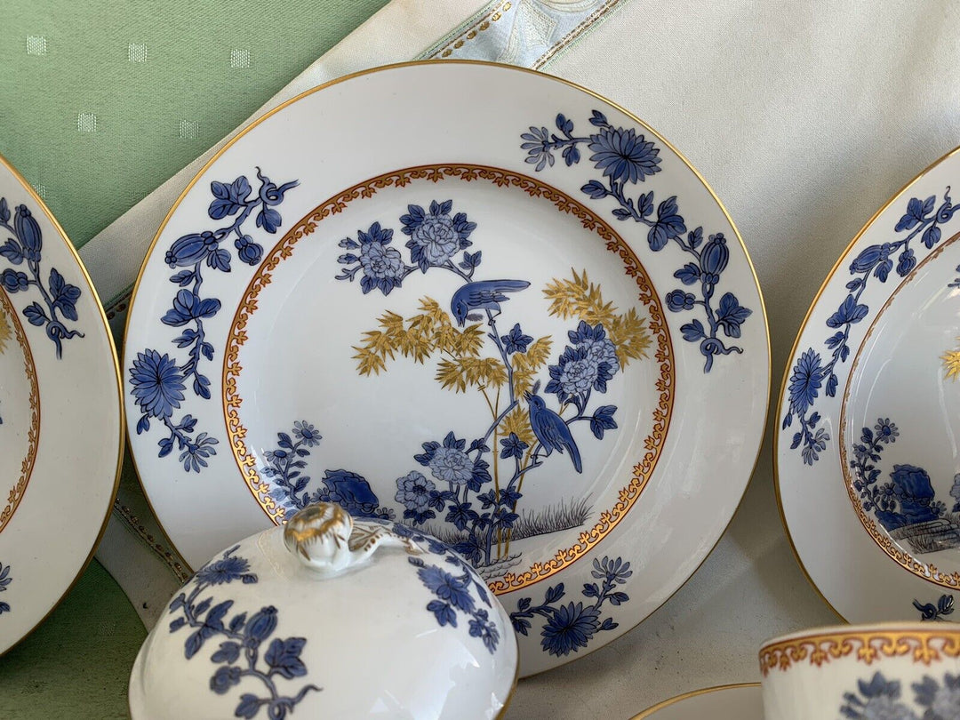 マイセン食器（古マイセン）鳥の絵と牡丹の花のコーヒーカップセット