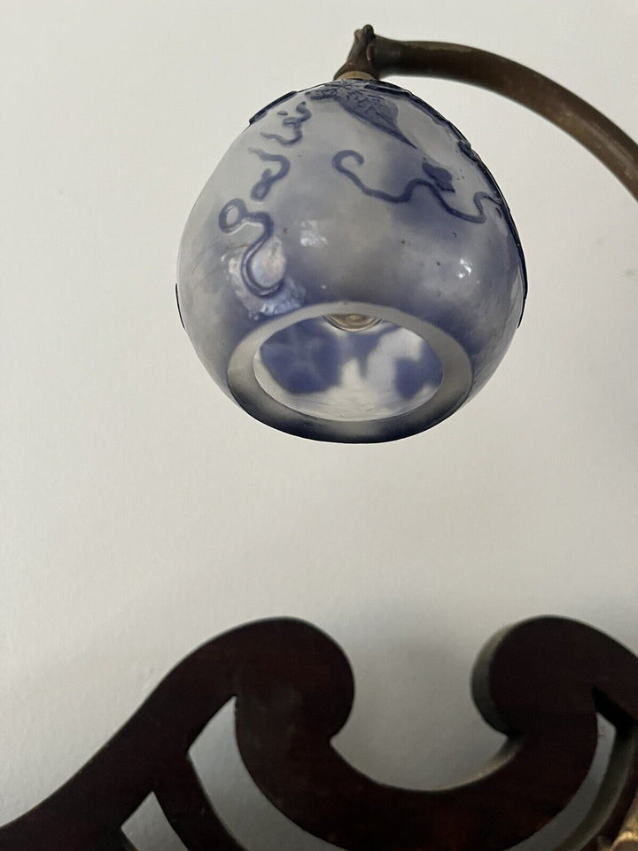 エミールガレ 朝顔が描かれたテーブルランプ アールヌーボー期の作品