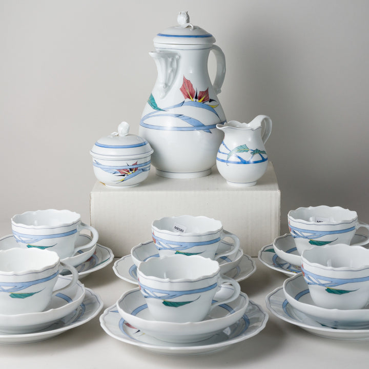 マイセン食器 コーヒーカップセット 6人用 ストレリツィエ １級品