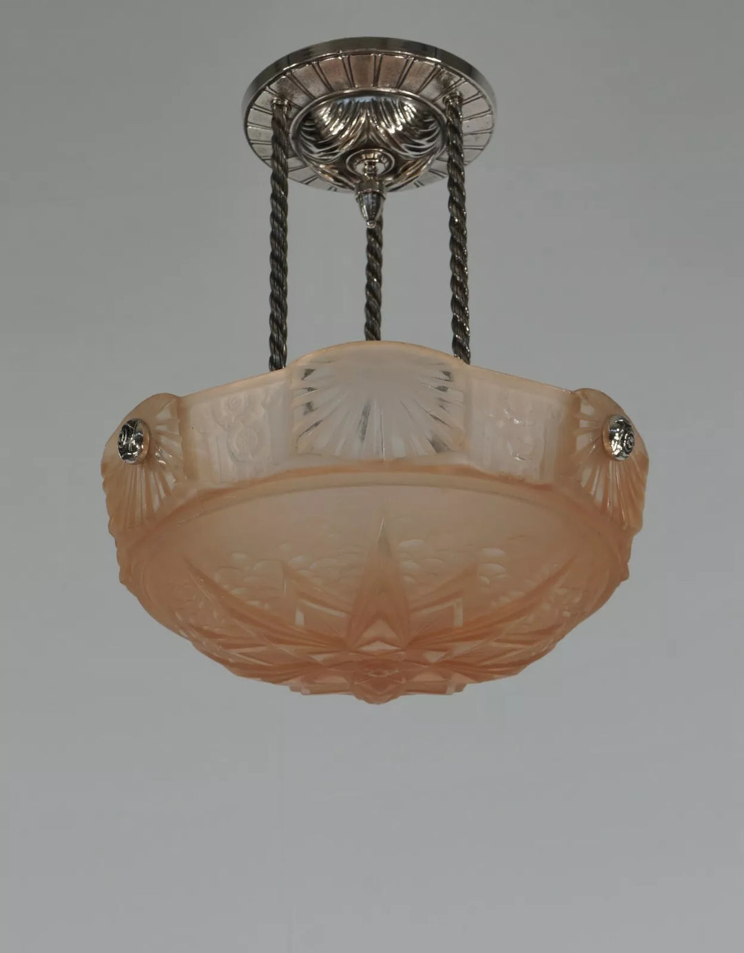 ミューラー兄弟&PETITOT フランス製アールデコペンダントシャンデリア（天井照明）1930年代