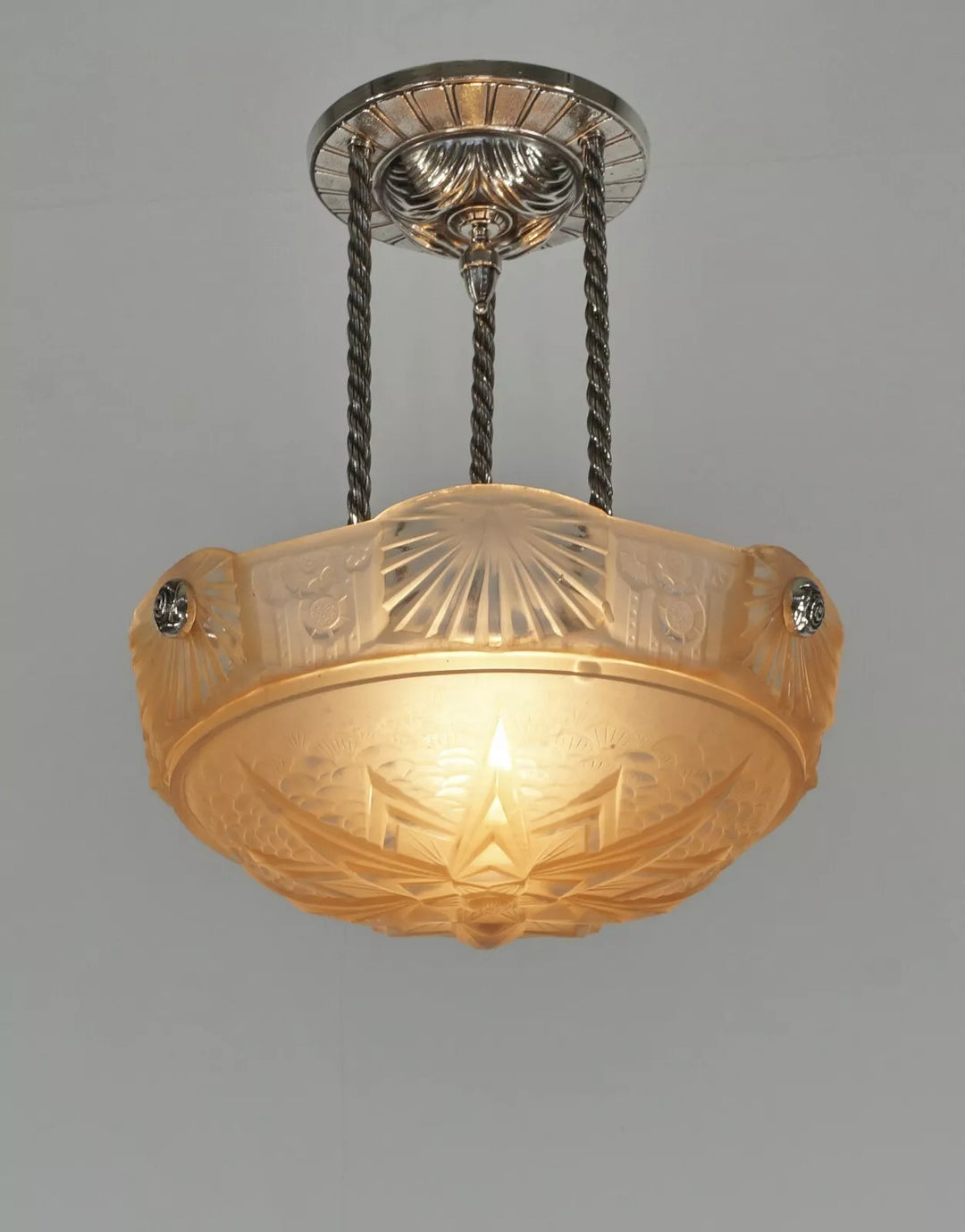 ミューラー兄弟&PETITOT フランス製アールデコペンダントシャンデリア（天井照明）1930年代