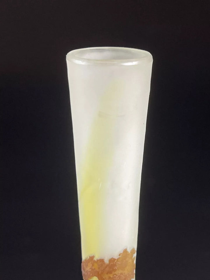 エミールガレ 山と湖の風景が描かれた一輪挿し バンジョー型花瓶