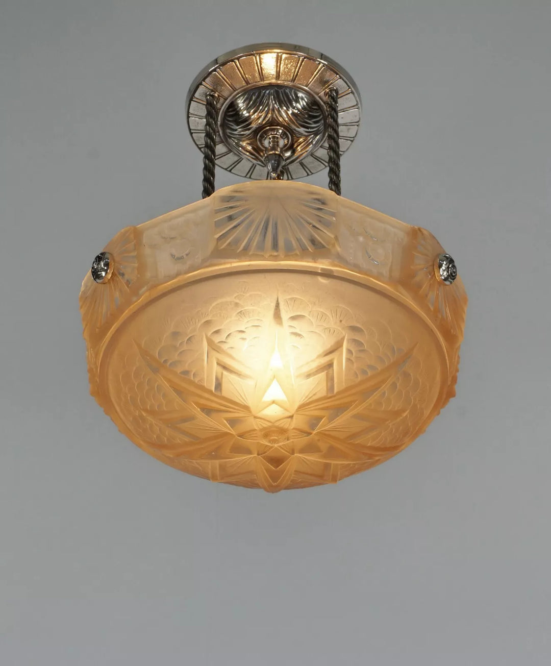 ミューラー兄弟&PETITOT フランス製アールデコペンダントシャンデリア（天井照明）1930年代