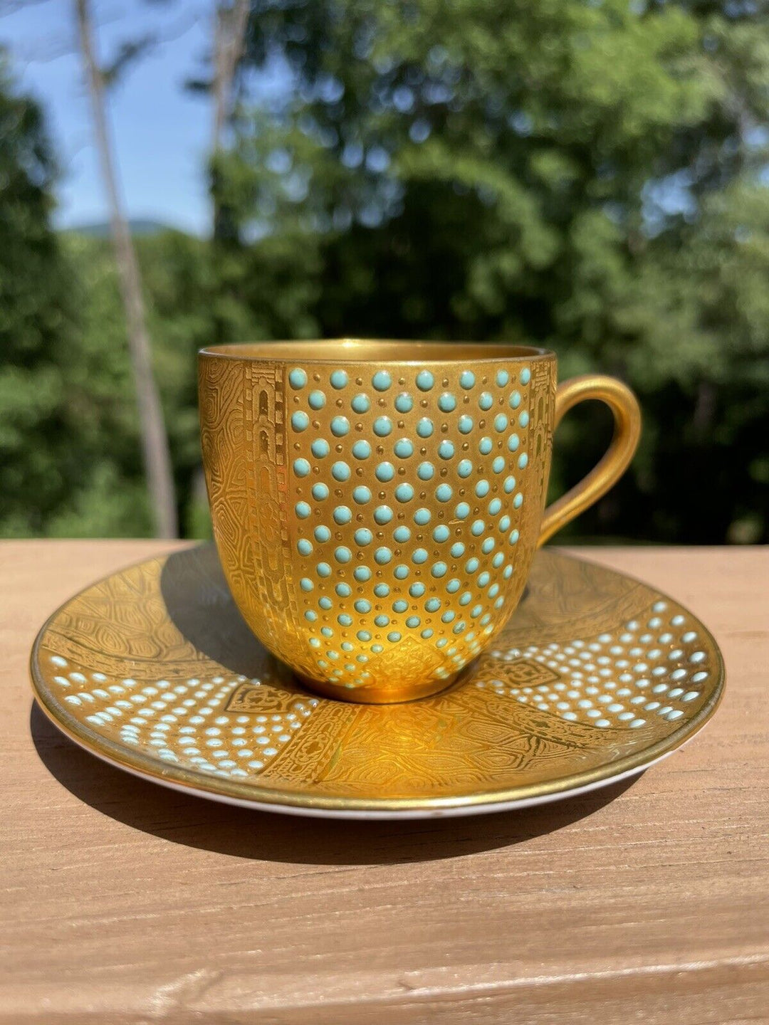 コールポート ターコイズジュエルデミタス カップ＆ソーサー