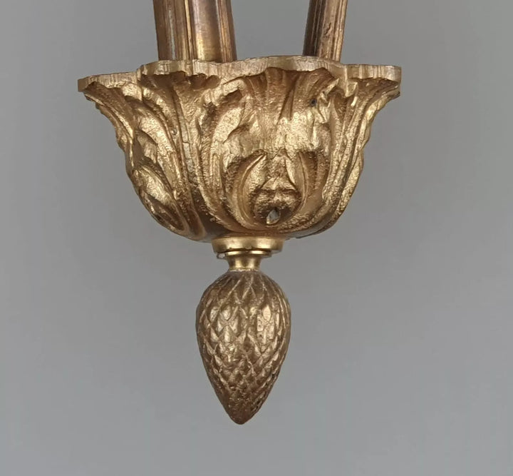 ミューラー兄弟 金メッキブロンズ製シャンデリア