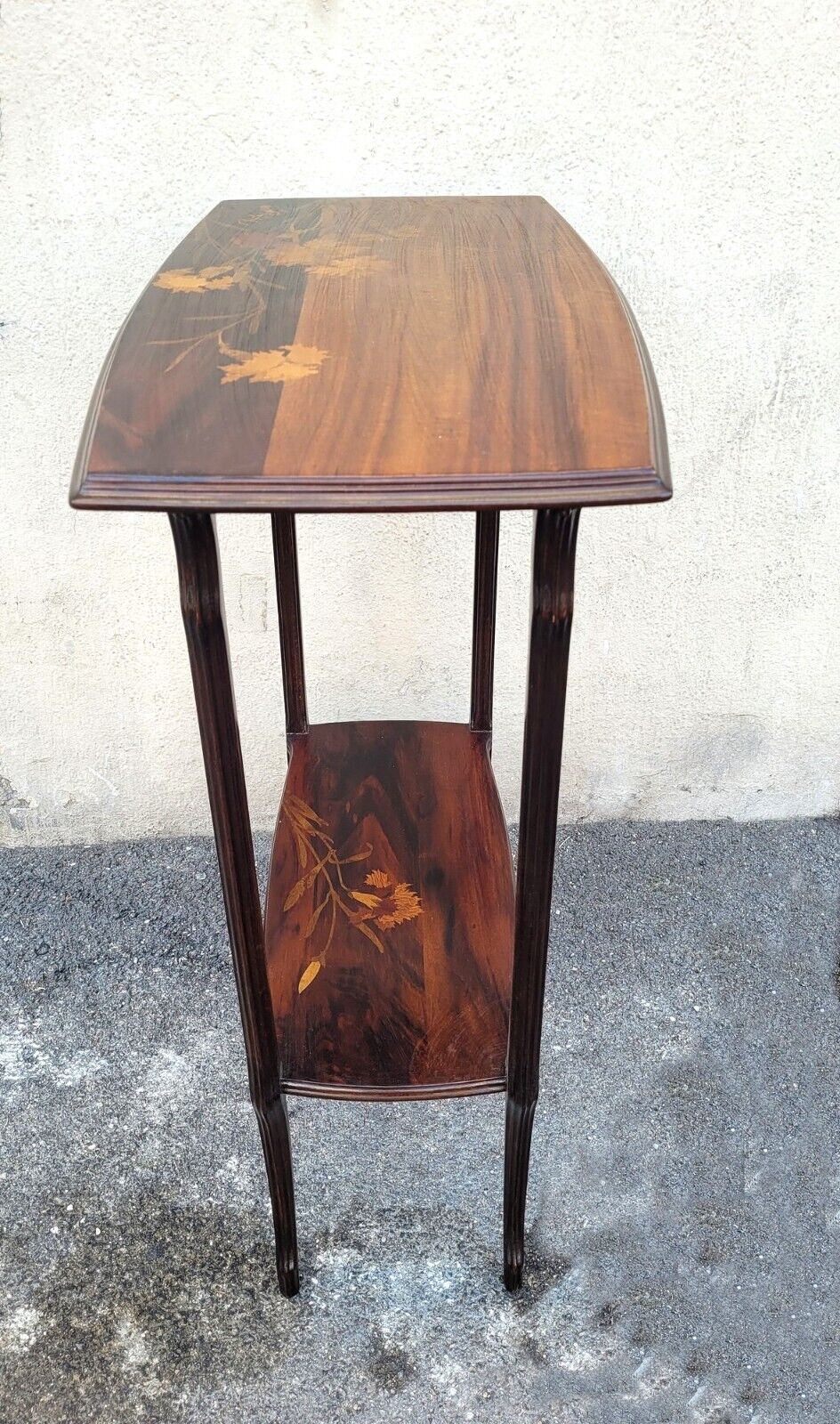 エミールガレ カーネーションの花のアンティークテーブル アール・ヌーヴォー時代