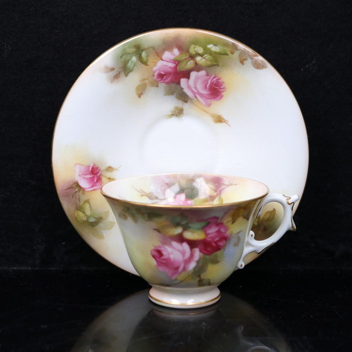 ロイヤルウースター 薔薇が描かれたティーカップ＆ソーサー ローズ 1920年頃