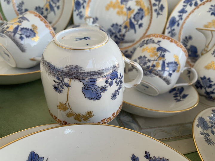 マイセン食器（古マイセン）鳥の絵と牡丹の花のコーヒーカップセット