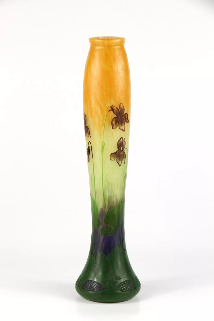 ドーム兄弟（ドームナンシー）スミレの花が描かれた花瓶