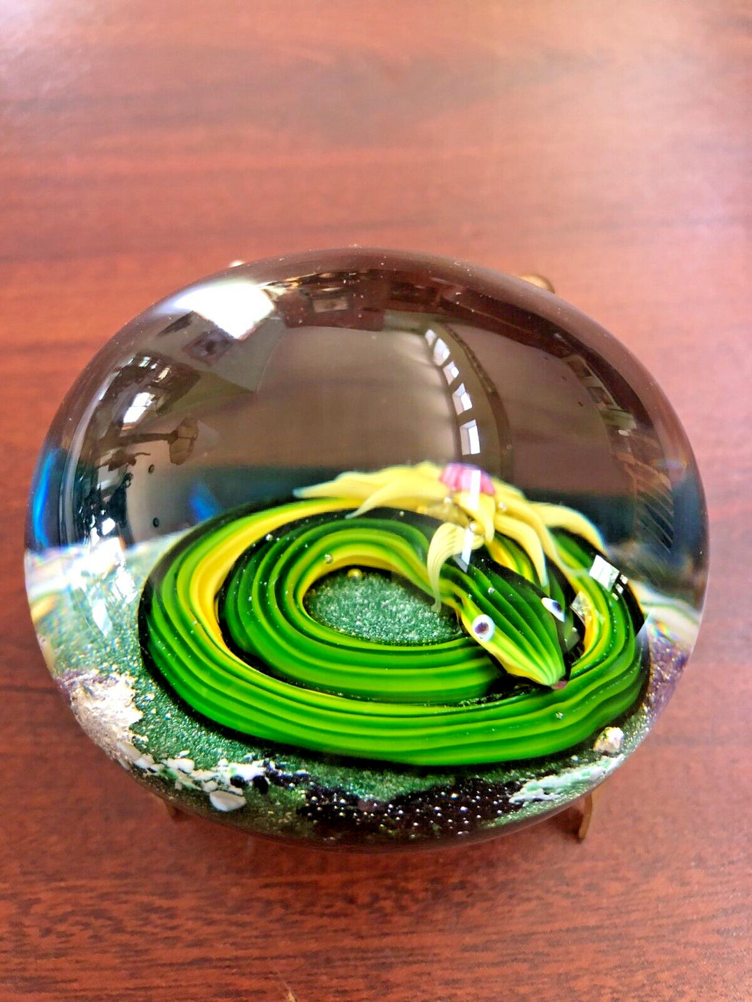 ヴィンテージ バカラ 緑ヘビのペーパーウェイト  1970年