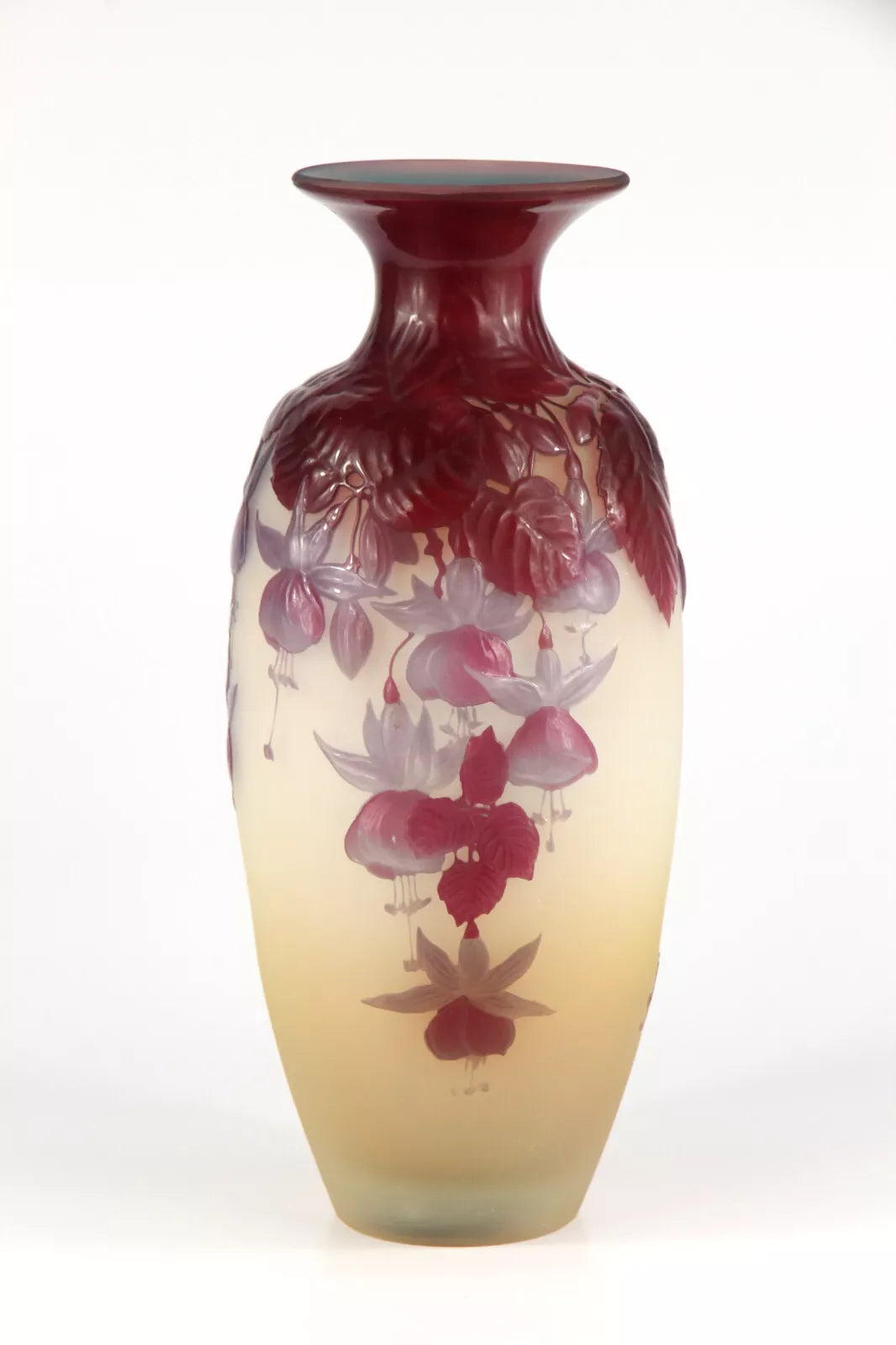 エミールガレ フクシアの花が描かれたスフレ技法の花瓶