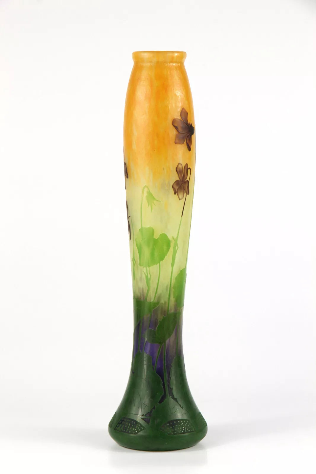 ドームナンシー  グリーン 花瓶 ガラス突起 1920年代 本物保証 ドームナンシー Daum Nancy グリーン 花瓶 ガラス突起 1920年代