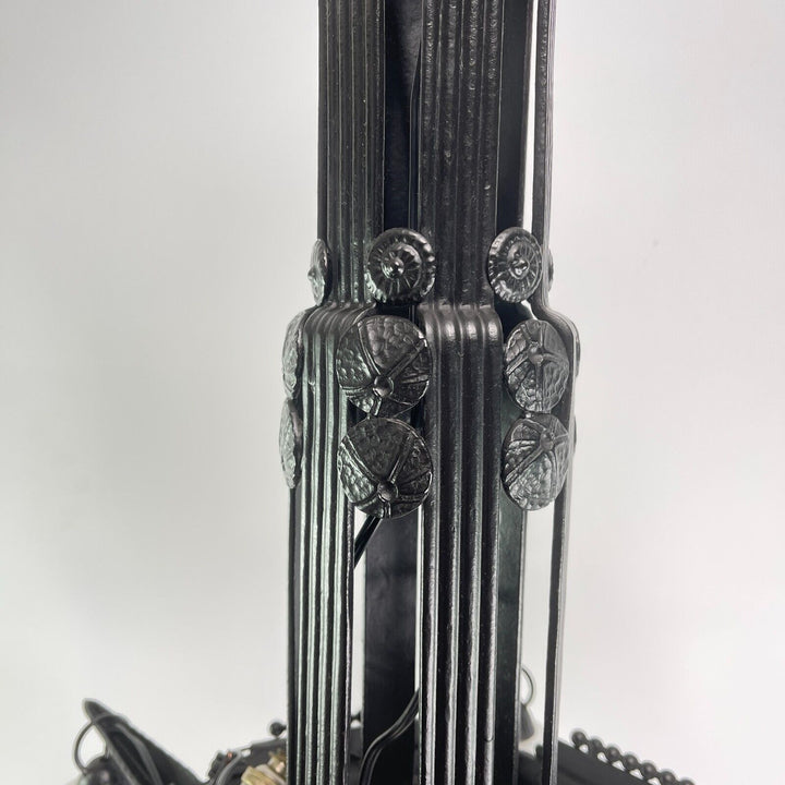 ミューラー兄弟 錬鉄製のアールデコ調シャンデリア アールデコシャンデリア