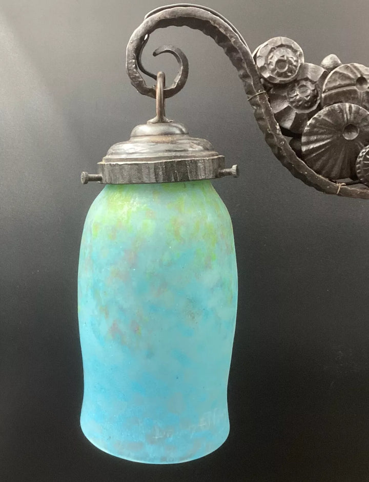 ドーム兄弟(ドームナンシー) チューリップのダブルテーブルランプ  アールヌーボー時代の作品