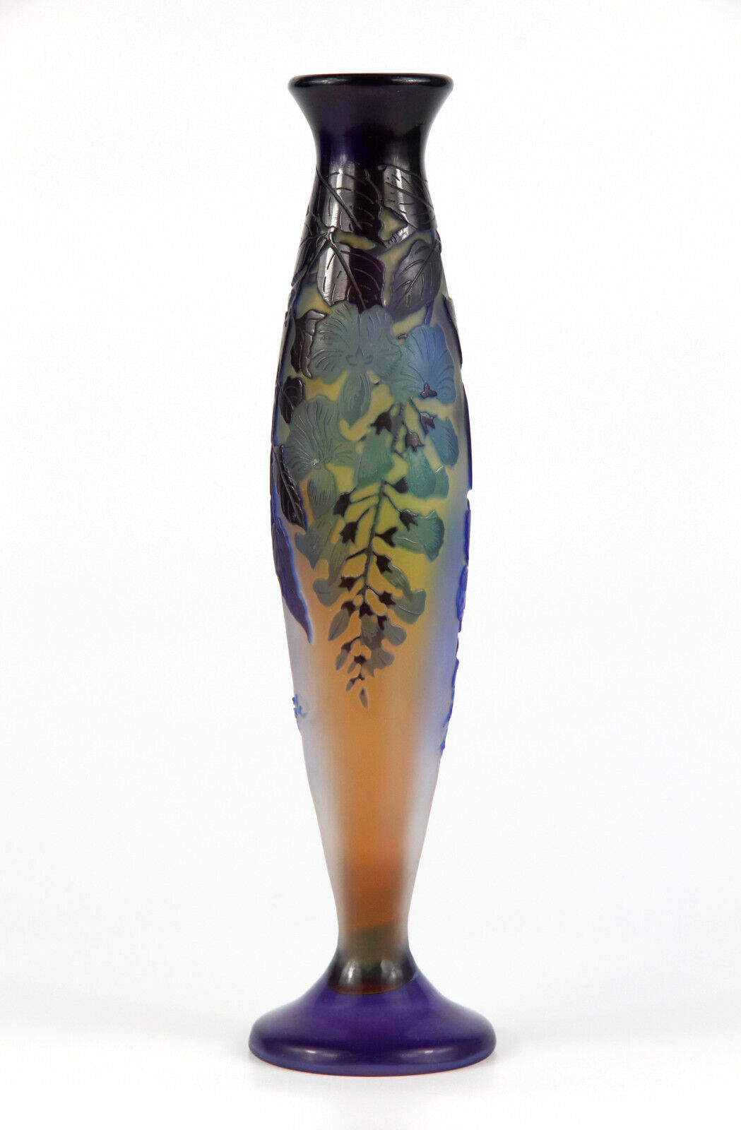 エミールガレ 藤の花が描かれた高級ラインの花瓶 アールヌーボー時代の作品