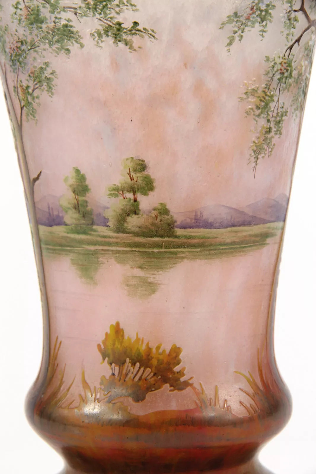 ドーム兄弟（ドームナンシー）春の湖の風景が描かれた花瓶