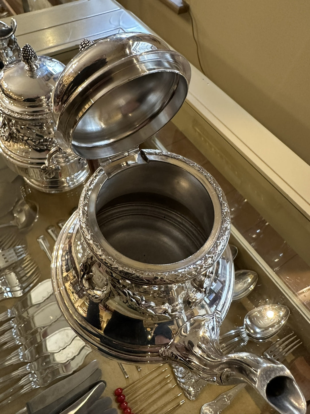 テタール製　純銀スターリングシルバースリーピースコーヒーセット　フランス 20世紀の作品