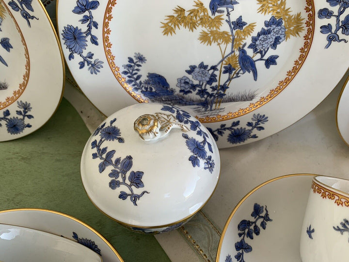 マイセン食器（古マイセン）鳥の絵と牡丹の花のコーヒーカップセット