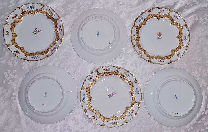 マイセン　Bフォーム食器セット  華麗な花が描かれたコーヒーセット 21点 ホワイト 1934年頃