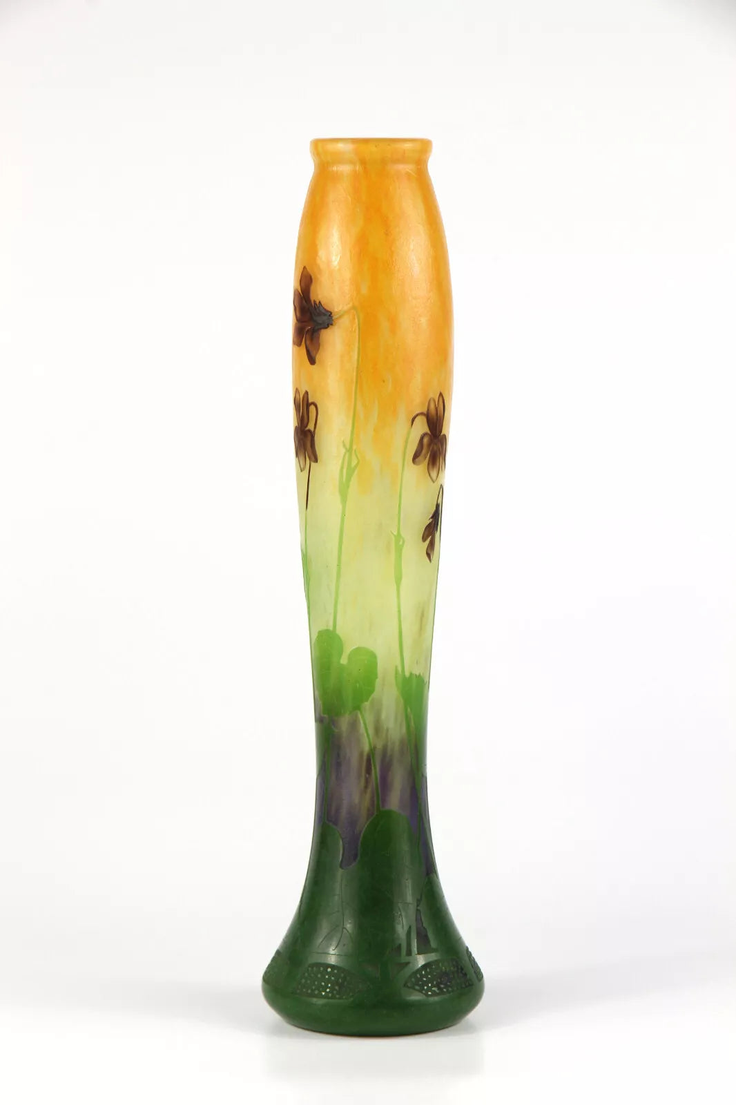 ドーム兄弟（ドームナンシー）スミレの花が描かれた花瓶