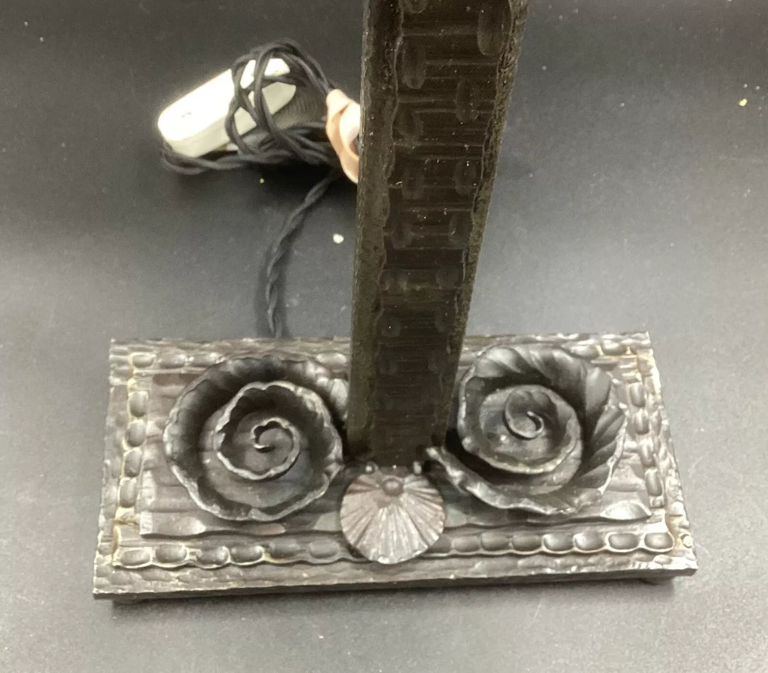 ドーム兄弟(ドームナンシー) チューリップのダブルテーブルランプ  アールヌーボー時代の作品