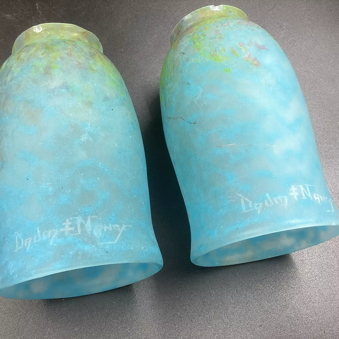 ドーム兄弟(ドームナンシー) チューリップのダブルテーブルランプ  アールヌーボー時代の作品