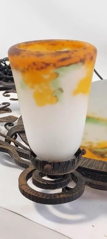ミューラー兄弟 アンティークシャンデリア (ブロンズ、ホワイト、オレンジカラー)
