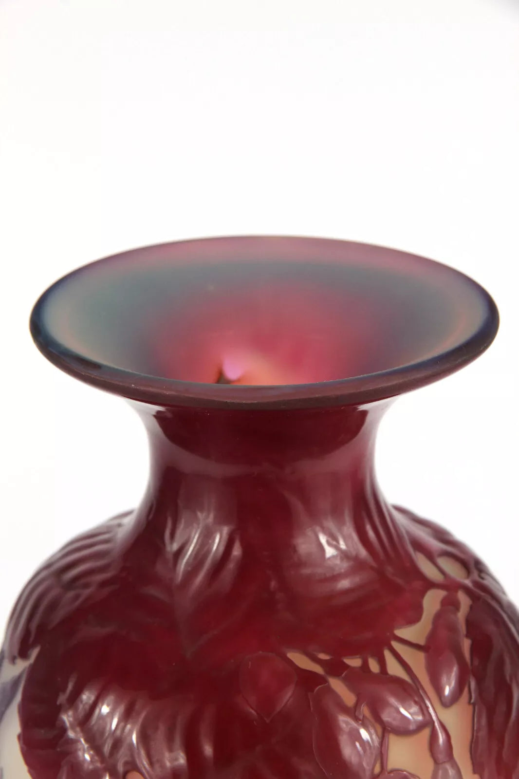 エミールガレ フクシアの花紋瓶 高さ約14.1cm 送料込み251202