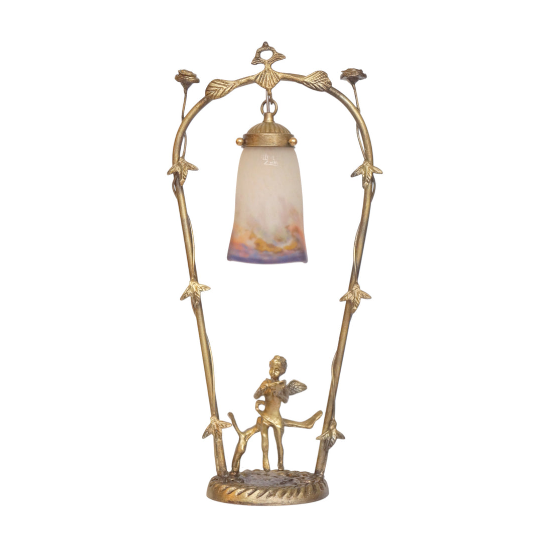 ミューラー兄弟 アールヌーボー調テーブルランプ「フィドラーズ・ガーデン」