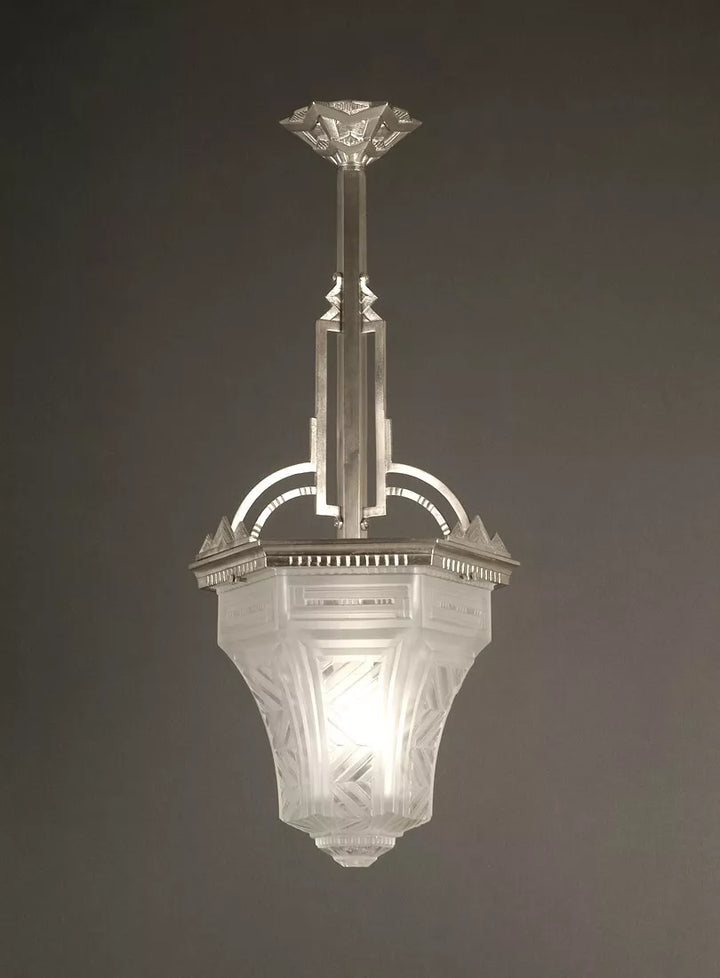 メネディー/ミューラー兄弟 銀青銅 & プレスガラス製 ランタン