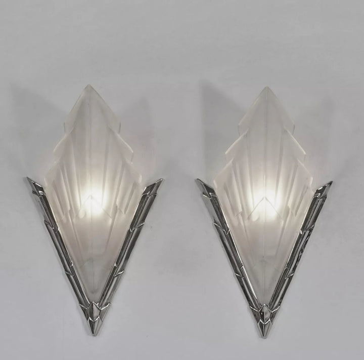 デュゲ＆ジャマン フランス製 アールデコ ウォールランプ（ペア）