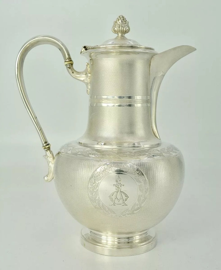 オディオ スターリングシルバー ティーポット ナポレオンIII様式