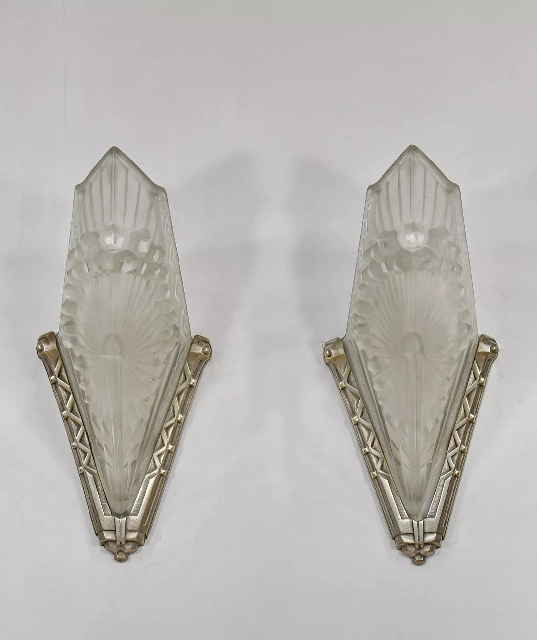 シュナイダー兄弟 フランス製 1930年 アールデコ ウォールランプ（ペア）