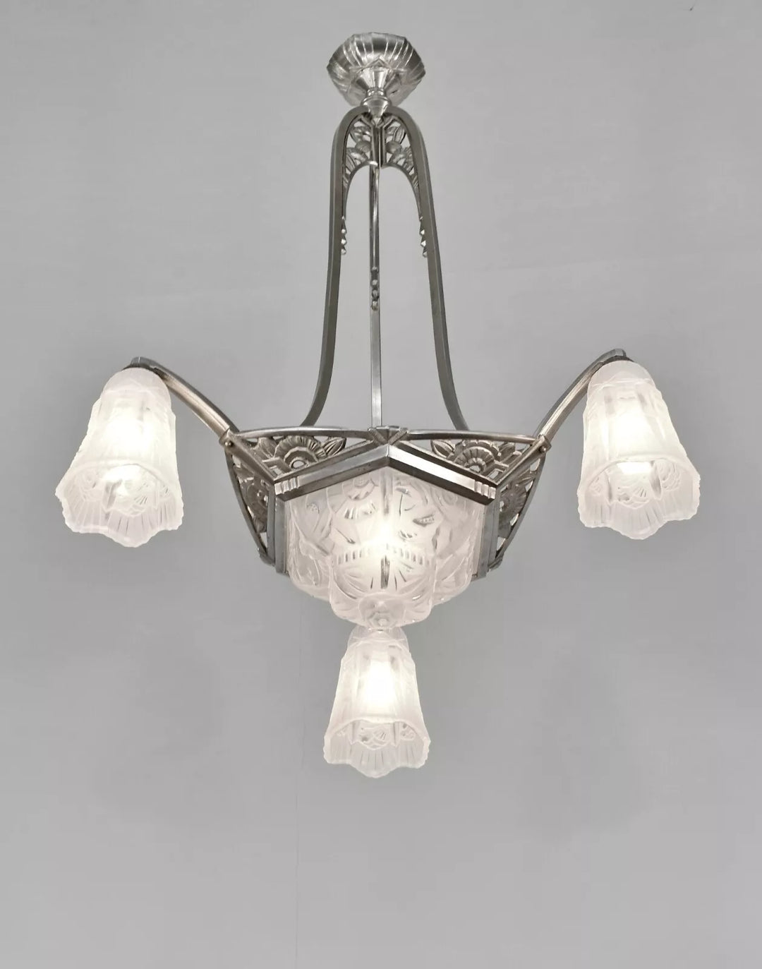 メネディー フランス製 1930年 アールデコ シャンデリア