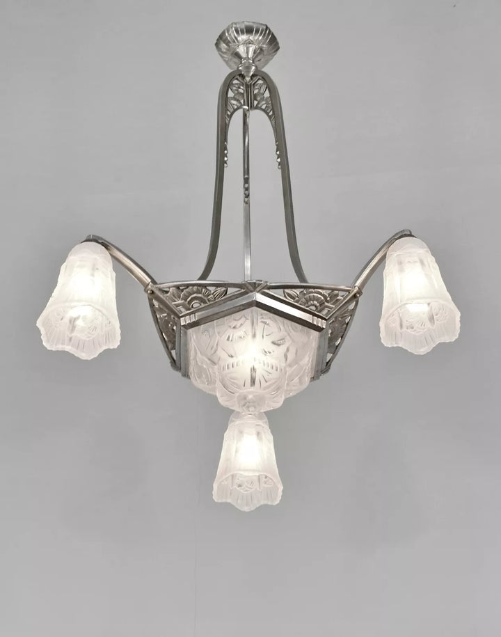 メネディー フランス製 1930年 アールデコ シャンデリア