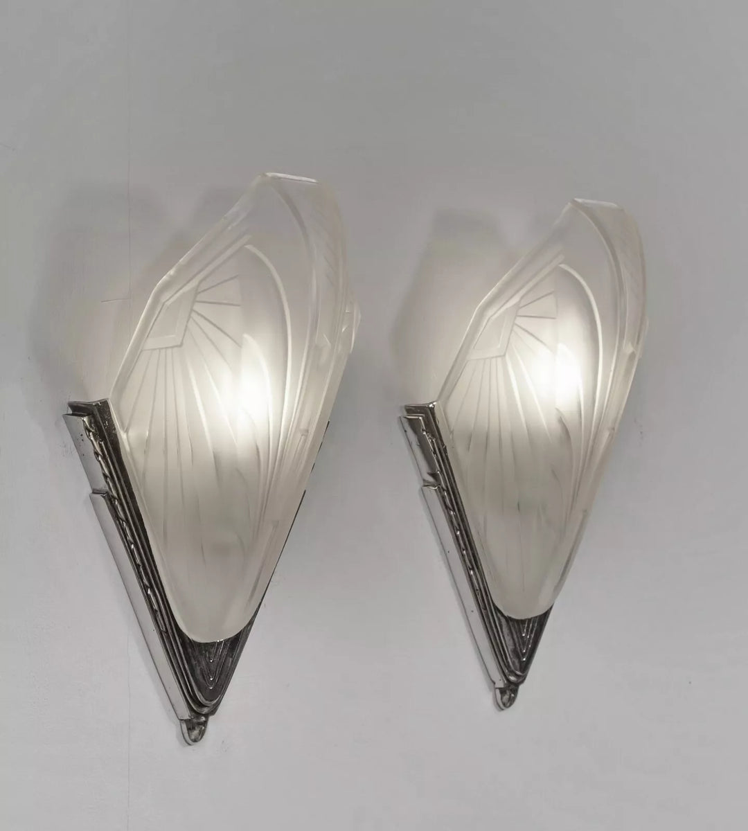 ブロック & EJG フランス製 アールデコ ウォールランプ（ペア）