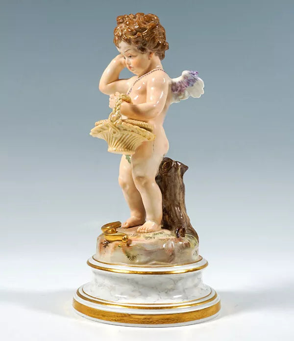 マイセン人形 フィギュリン「キューピッドとバスケット マイセン人形 フィギュリン「キューピッドとバスケット