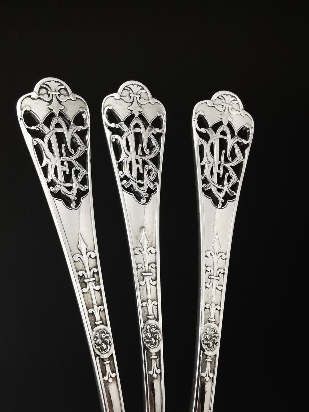 ピュイフォルカ　テーブルスプーン6本セット フェール・ド・ランス モデル