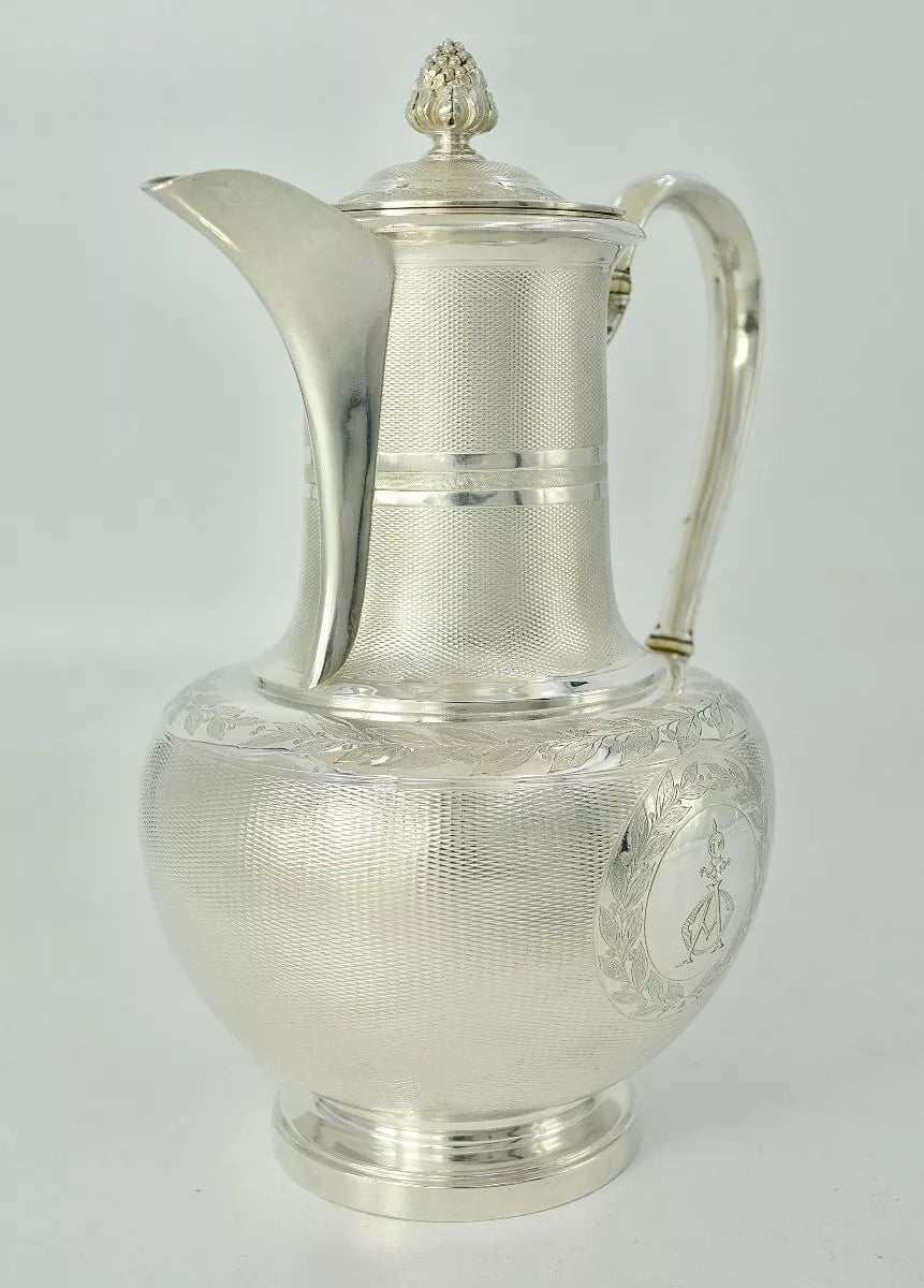 オディオ スターリングシルバー ティーポット ナポレオンIII様式