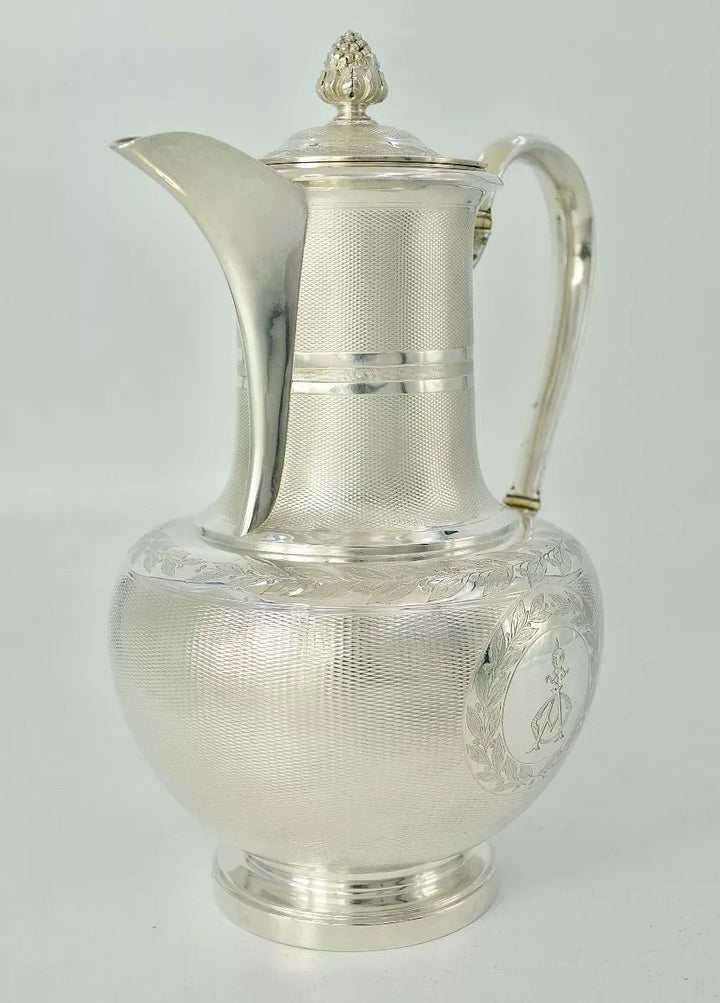 オディオ スターリングシルバー ティーポット ナポレオンIII様式