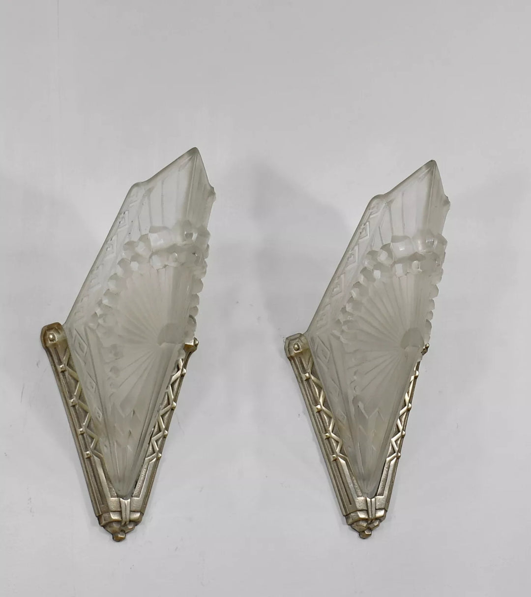 シュナイダー兄弟 フランス製 1930年 アールデコ ウォールランプ（ペア）