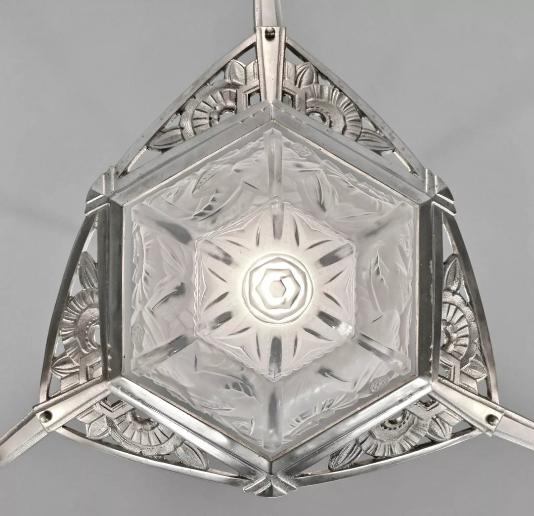 メネディー フランス製 1930年 アールデコ シャンデリア