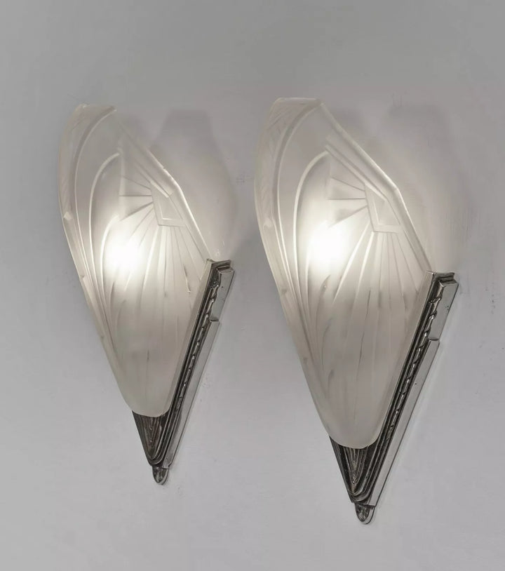 ブロック & EJG フランス製 アールデコ ウォールランプ（ペア）