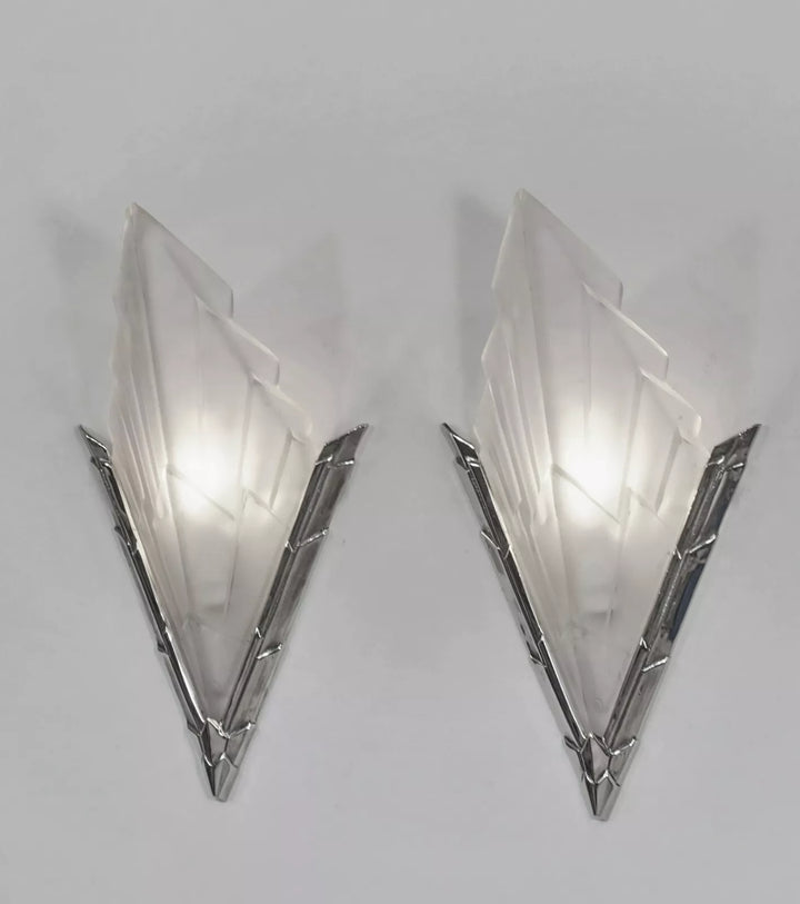 デュゲ＆ジャマン フランス製 アールデコ ウォールランプ（ペア）